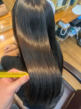 ロング 髪質改善＆白髪ぼかし カラー♡店長みやけ♡のヘアスタイル