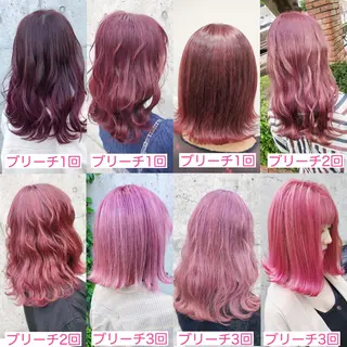 ミディアム カラー ヘアアレンジ メンズ キッズ 💟Chloe原宿店 🩶ハイトーンのヘアスタイル