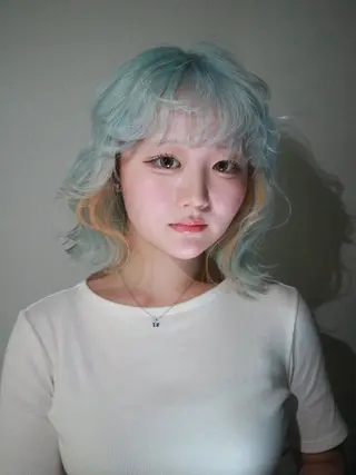 ミディアム カラー ハイトーン/メンズ/ デザイン/梅田/ミユのヘアスタイル