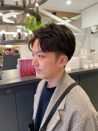 ショート パーマ メンズ 柴田 枝利子のヘアスタイル