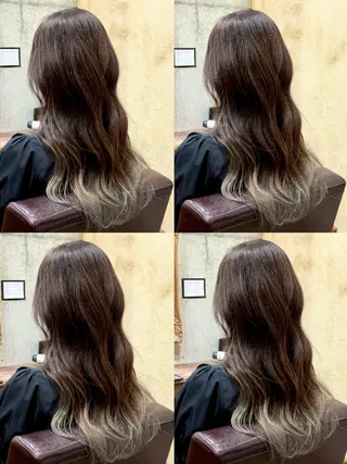 セミロング カラー ✂︎cadre✂︎ 🪶かまだれいし🪶のヘアスタイル