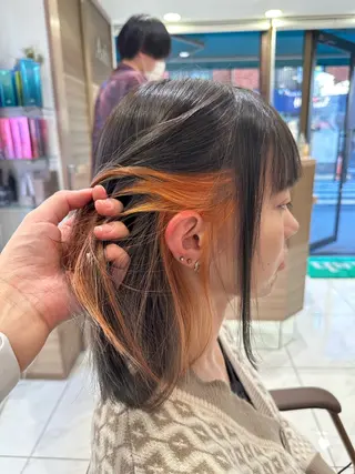 ロング カラー 縮毛募集中🔥 小平悠人のヘアスタイル