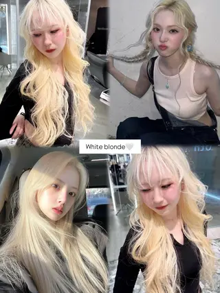 ロング カラー RIHO🎀 名駅 ハイトーン×顔周りのヘアスタイル