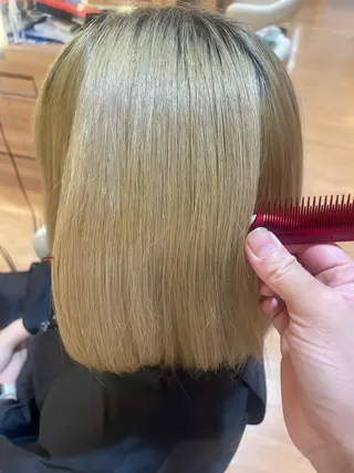 ミディアム 髪質改善カラー 清利あやなのヘアスタイル