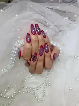 ネイル ETERNA Nail 銀座店【パラジェル/フィルイン/チップ長さだし/マグネット/ニュアンス】所属・ア カリのネイルデザイン