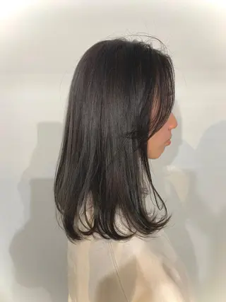 ミディアム カラー パーマ ヘアアレンジ 加藤 綾華のヘアスタイル