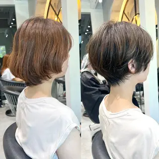 ショート カラー ショート/ボブ/縮毛 三上達大のヘアスタイル