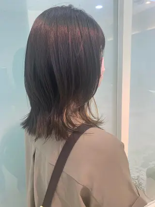 ミディアム カラー ヘアアレンジ 似合わせカラー/艶 髪質改善/ヨシザキのヘアスタイル