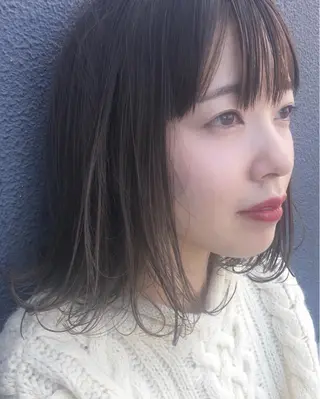 ミディアム カラー nakahara madokaのヘアスタイル