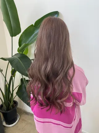 セミロング カラー 藤野 凪沙のヘアスタイル