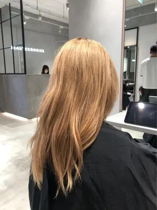 セミロング カラー 髪質改善/縮毛矯正 レイヤー/松川匠のヘアスタイル