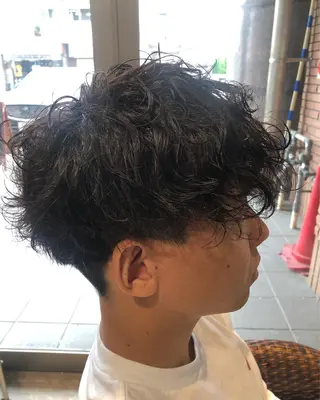 ショート パーマ メンズ パーマ/ハイトーン スパイキー/神田正紀のヘアスタイル