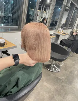 ミディアム カラー ベージュカラー💖 やすひろのヘアスタイル