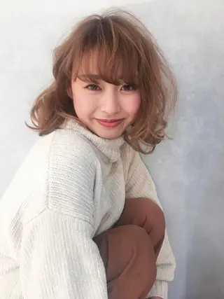 ミディアム HAILEY所属・ブリーチ・縮毛矯正 特化　山下良孝✂️のヘアスタイル