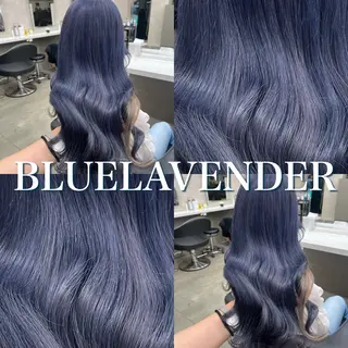 セミロング 寒色＆ブリーチ特化 寒色MiOのヘアスタイル