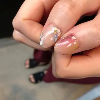 ロング カラー ヘアアレンジ キッズ ネイル マツエク・マツパ 福田 加奈のネイルデザイン