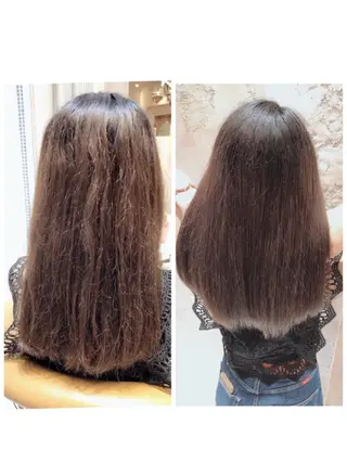 セミロング 代表山口ひな 髪質改善のプロのヘアスタイル