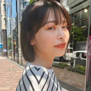 ミディアム カラー 🌱小顔ヘア/ボブ ミディアム/双葉🌱のヘアスタイル
