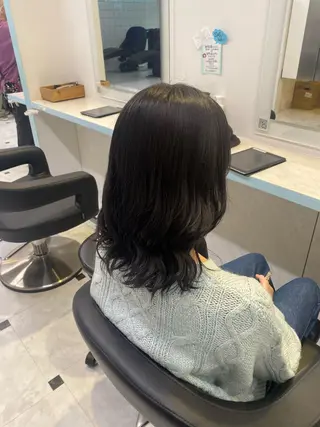 セミロング 🩷モテ髪＆透明感 🩷ミルクティー🩷のヘアスタイル