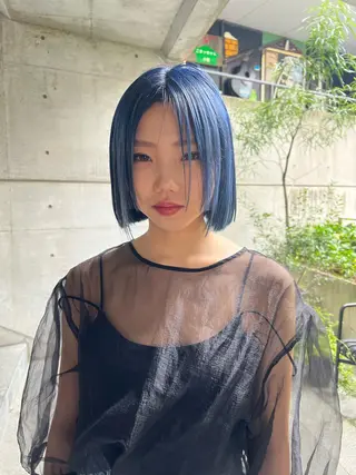 ミディアム カラー 似合わせカット 小林愛奈のヘアスタイル