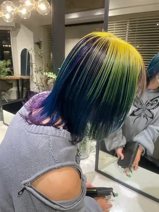 ミディアム カラー L&Co. BY LUCKHAIR所属・ブリーチ✧︎デザイン ゆうのヘアスタイル