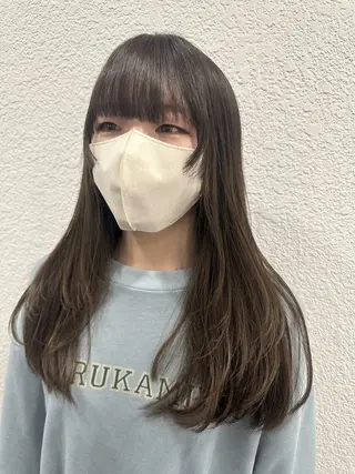 ロング カラー レイヤーカット☆顔ま わりカット＊田村りおのヘアスタイル