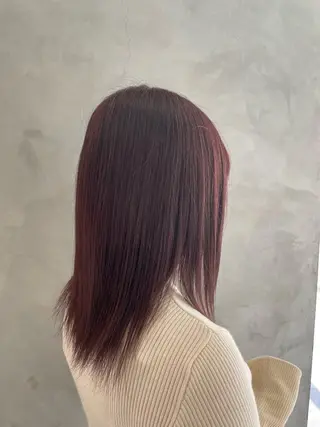 ミディアム カラー amu_amu.所属・井上 嘉名のヘアスタイル