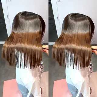 ショート 莉乃/縮毛矯正/髪質 改善/艶カラーのヘアスタイル