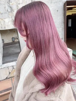 ロング カラー ヘアアレンジ メンズ キッズ 💟Chloe原宿店 🩶ハイトーンのヘアスタイル