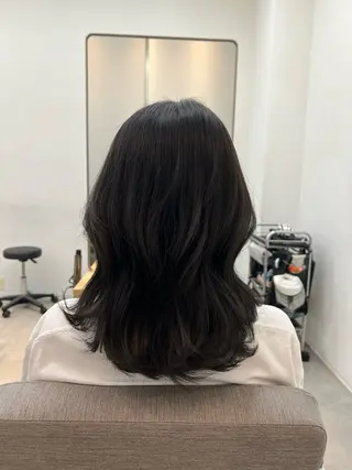 セミロング 💖艶韓国ヘア /新宿/山下颯子💖のヘアスタイル