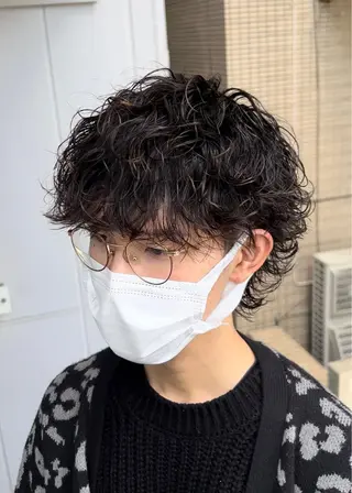 パーマ メンズ 曲がる縮毛矯正 LIBER 　岩名のヘアスタイル