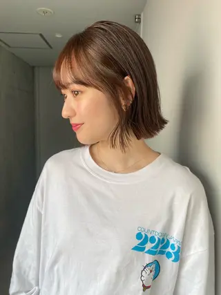 ミディアム カラー レイヤー/柔色 カラー/SAkiのヘアスタイル