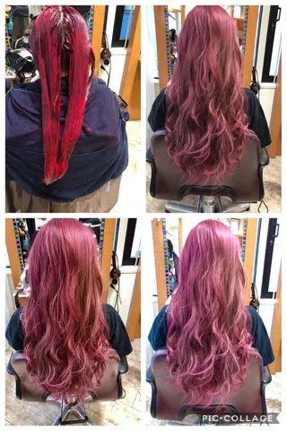 ロング カラー 100%髪質改善特化 TRUNSのヘアスタイル