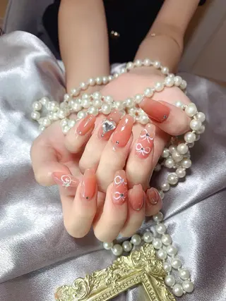 ネイル ネイルサロンAiri 長さ出し·シンプルのネイルデザイン