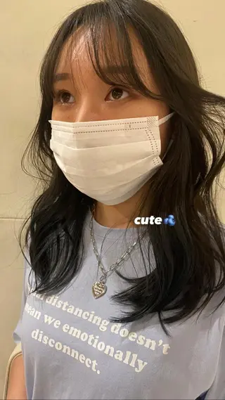 ミディアム カラー 原 瑞希のヘアスタイル