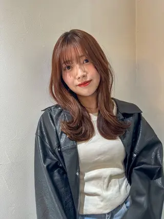 セミロング レイヤーカット/艶カ ラー/chihiroのヘアスタイル