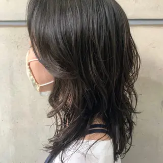 ミディアム パーマ 銀座No.1髪質改善 縮毛矯正/本木のヘアスタイル