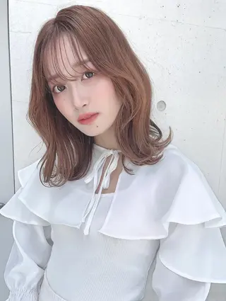 ミディアム 透明感×くすみカラー ❄️トレンドヘア❄️のヘアスタイル