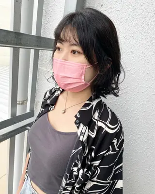 ミディアム カラー パーマ 後藤紗英/髪質改善 /オリーブベージュのヘアスタイル