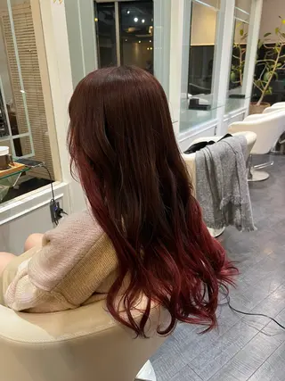 ロング カラー 【髪質改善/縮毛矯正 /カラー】ホサカのヘアスタイル