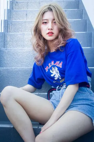 ロング カラー パーマ ヘアアレンジ リルウヘアー 天王寺のヘアスタイル