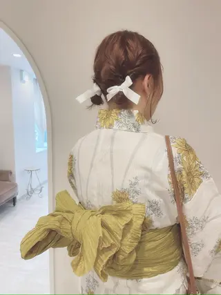 ミディアム ヘアアレンジ ASTRANTIA栄所属・菅野 凪紗のヘアスタイル