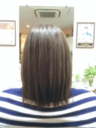 ミディアム カラー 大島 智志のヘアスタイル