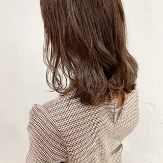 ミディアム カラー 🫧透明感カラー/ ボブ/小笠原汐海🪽のヘアスタイル