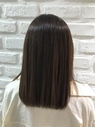 セミロング カラー 【暖色カラー特化】 中山由梨のヘアスタイル