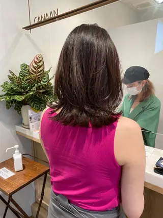 ミディアム 顔骨格似合わせカット 乾陽菜のヘアスタイル