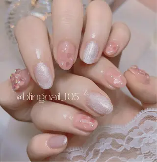 ネイル 23時まで❤︎韓国、 ワンホンネイルのネイルデザイン