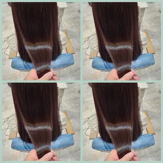 ロング カラー 顔周りレイヤーカット 髪質改善代表西村功平のヘアスタイル