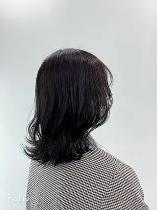 ミディアム カラー 新宿/小顔レイヤー/ 顔まわり/西慶太朗のヘアスタイル