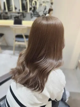 セミロング カラー レイヤーカット/ ブリーチカラー/雅人のヘアスタイル